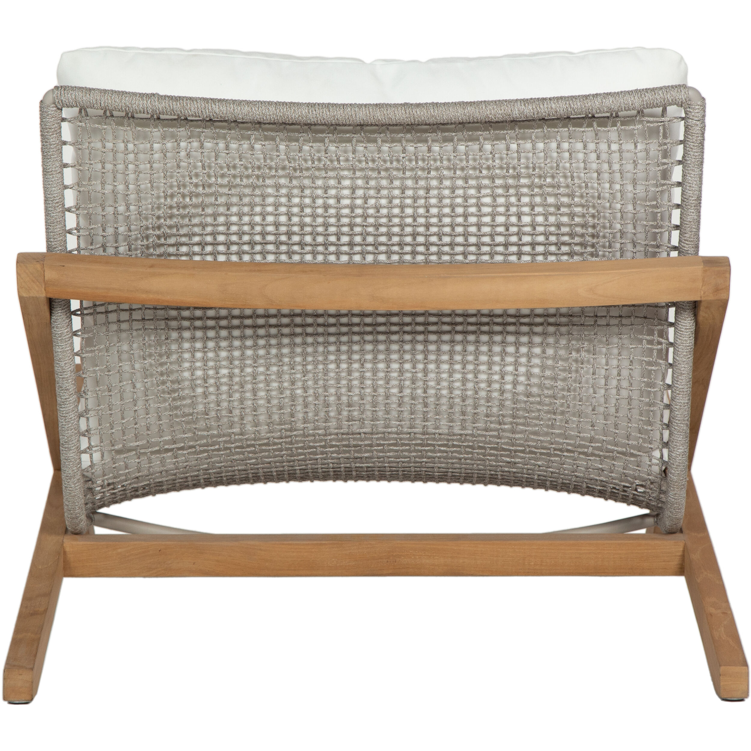 Bari Natural / Stinson White Outdoor Lounge Chair